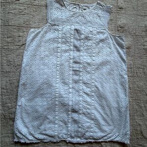 GAP White Eyelet Sleeveless Mini Dress